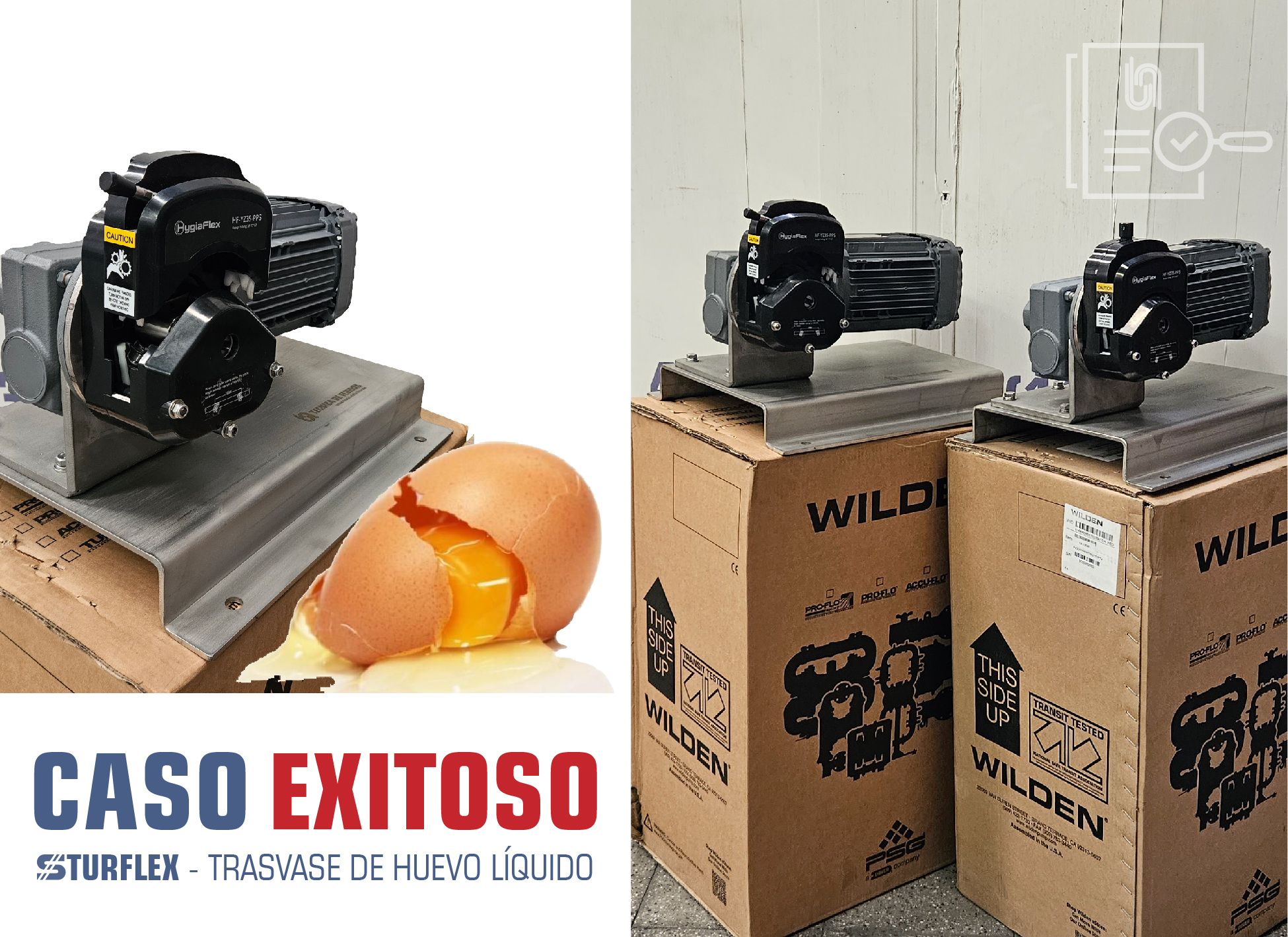 Nuevo CASO DE ÉXITO en el trasvase de HUEVO LÍQUIDO con nuestras bombas dosificadoras peristálticas STURFLEX!  
