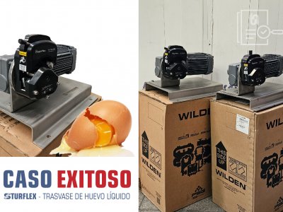 Nuevo CASO DE ÉXITO en el trasvase de HUEVO LÍQUIDO con nuestras bombas dosificadoras peristálticas STURFLEX!  